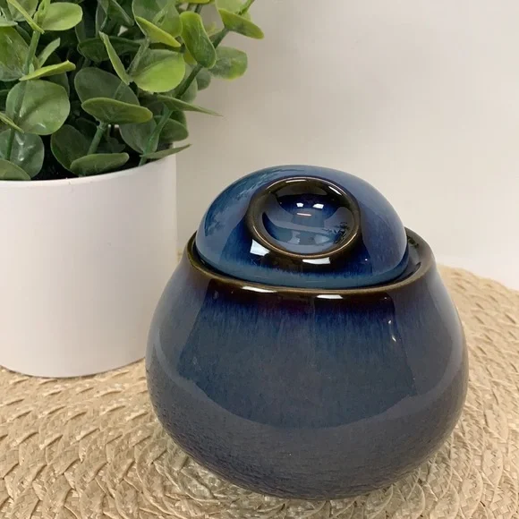 VTG Sango dusty blue creamer and sugar bowl set - Picture 5 of 14